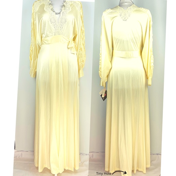 Vintage Lily of France Peignoir Yellow Rosa Puleo Szule  NWT size Medium - Picture 2 of 16